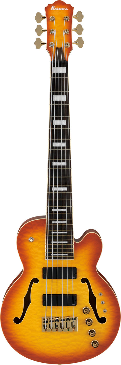 IBANEZ Thundercat Signature Hollow Body Bass 6-String - Autumn Leaf Burst Matte + Koffer