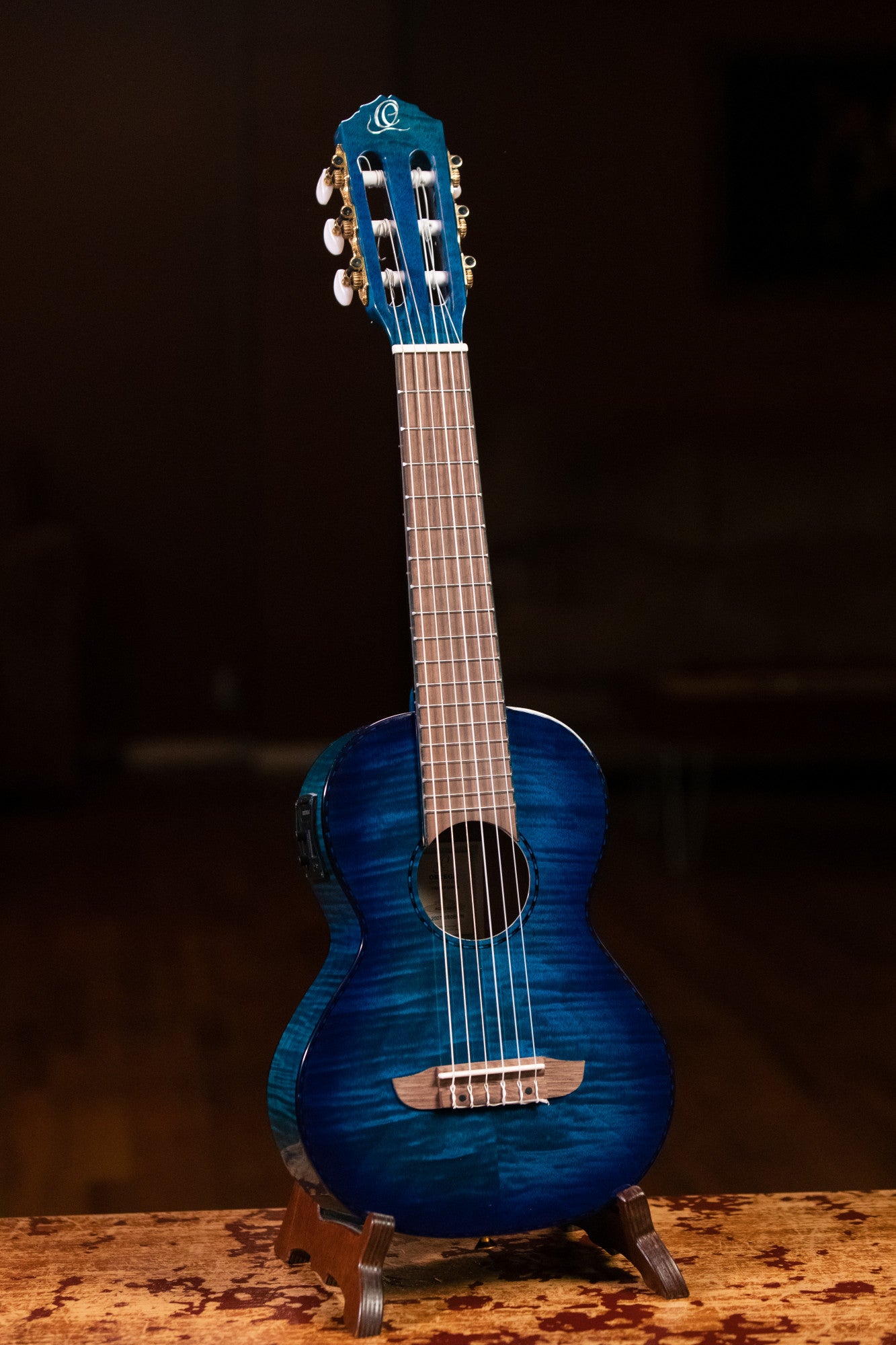 ORTEGA Mini Travel Series 1/8 Gitarre 6-String - Faded Blue + Gigbag