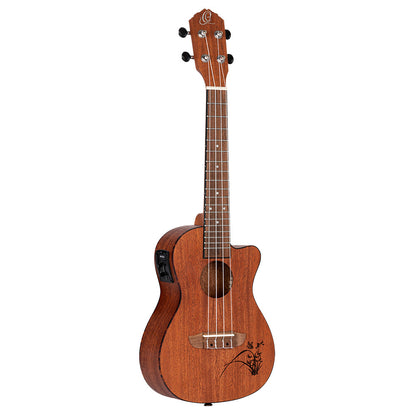 ORTEGA Bonfire Serie Preamp Konzert Ukulele 4 String - Fichte/Sapele Natur