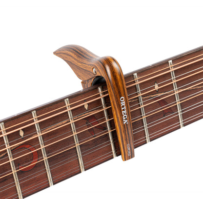 ORTEGA Curved Guitar Capo - Walnut Design