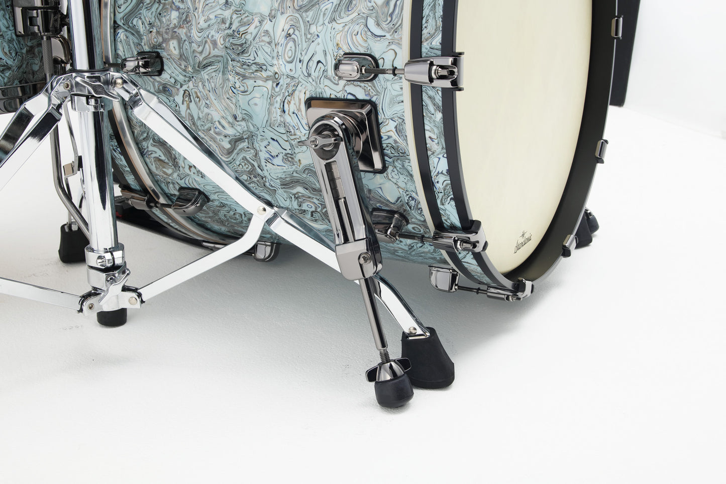 TAMA Starclassic Maple Duracover Wrap Shell Kit 3 pcs - Sky Blue Swirl/Black Nickel HW