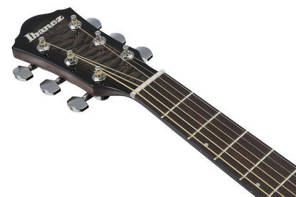 IBANEZ AEWC Acoustic Guitar 6-String - Transparent Black Sunburst Top & Natural High Gloss Back & Side