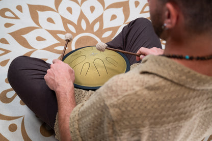 MEINL Sonic Energy 10" Compact Steel Tongue Drum, D Moll, 8 Notes, 432 Hz, Gold