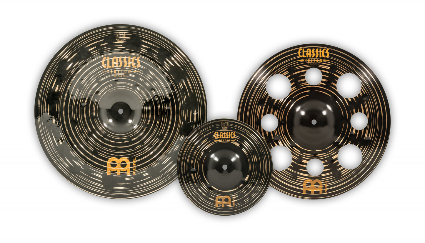 MEINL Cymbals Classics Custom Dark Set - CC10DAS/CC16DATRC/CC18DACH