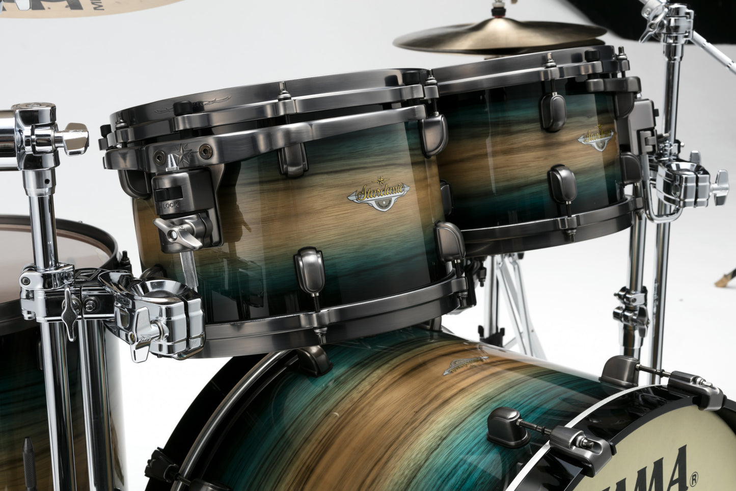 TAMA Starclassic Maple Exotic Rack Tom 10" x 8" - Emerald Pacific Walnut Burst/Smoked Black Nickel HW