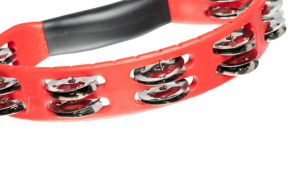MEINL Percussion Headliner® Series Molded ABS Dual-Row Tambourine - Red
