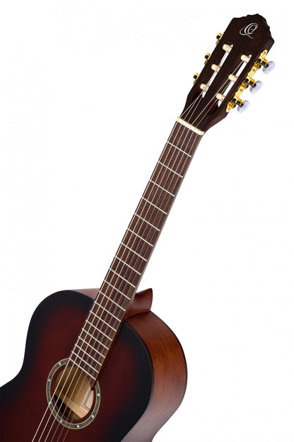 ORTEGA Student Series Pro DeLuxe 4/4 Classical Guitar 6 String - Solid Spruce / Catalpa Bourbon Fade