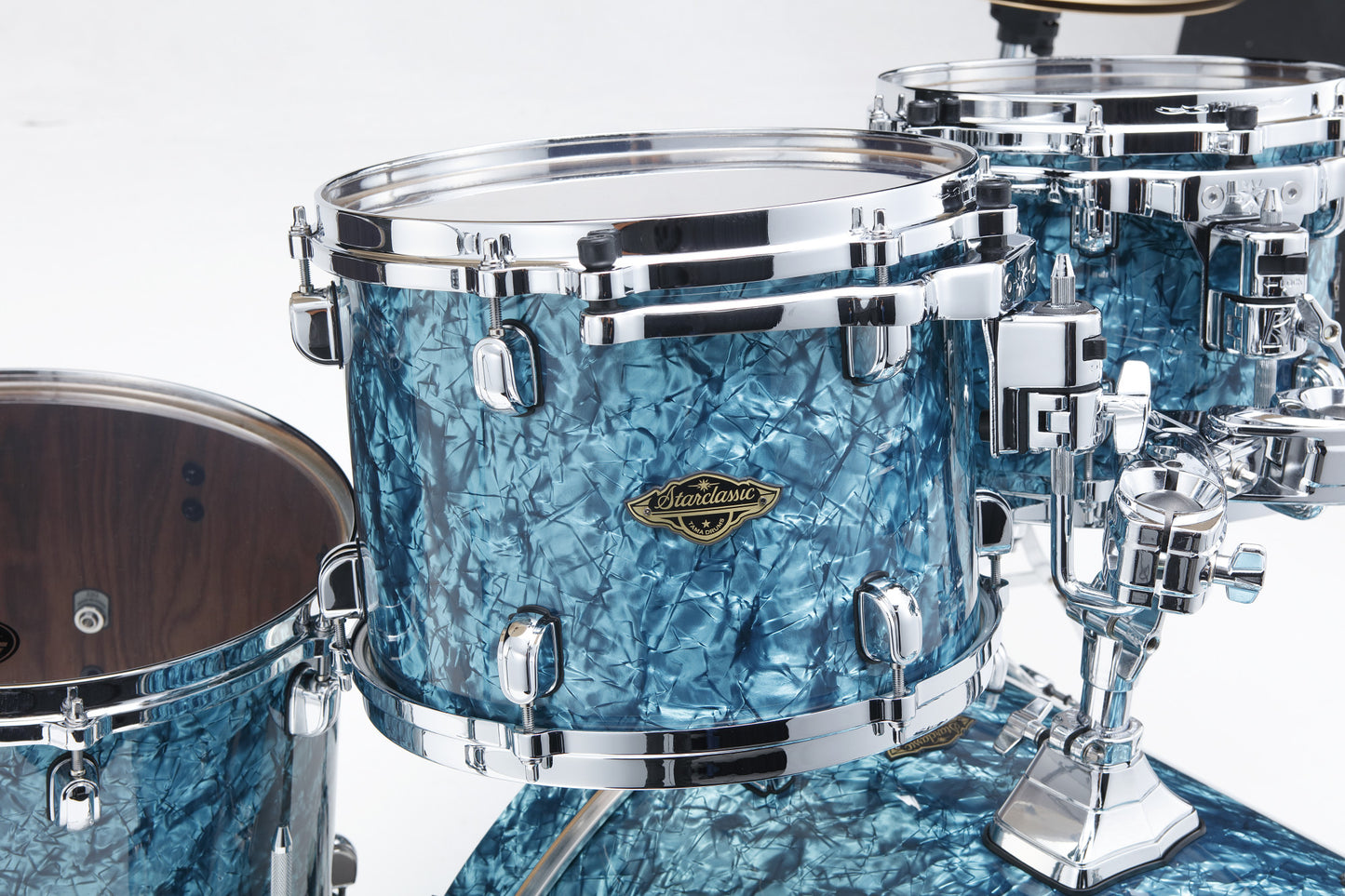 TAMA Starclassic Walnut/Birch Duracover Wrap Shell Kit 5 teilig - Turquoise Pearl/Chrom HW