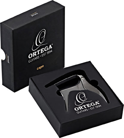 ORTEGA Curved Guitar Capo - Black Chrome