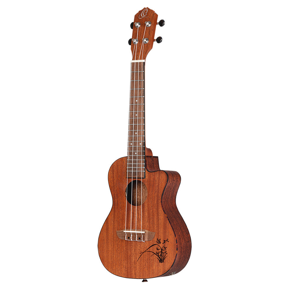 ORTEGA Bonfire Serie Preamp Konzert Ukulele 4 String - Fichte/Sapele Natur
