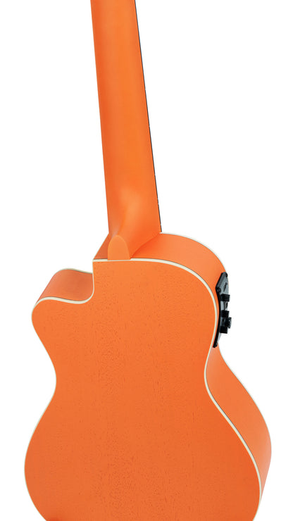 ORTEGA Custom Built Series Halloween Edition Concert Preamp Ukulele 4 String - Pumpkin Orange