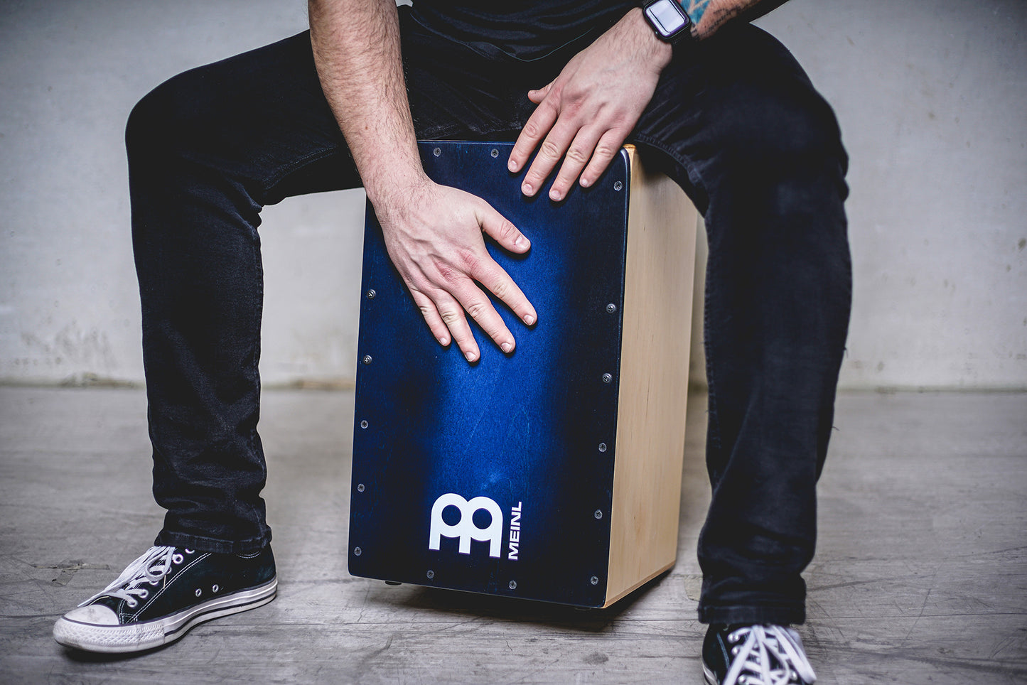 MEINL Percussion Snarecraft Series Snare Cajon 100 Special Edition - Blue Burst