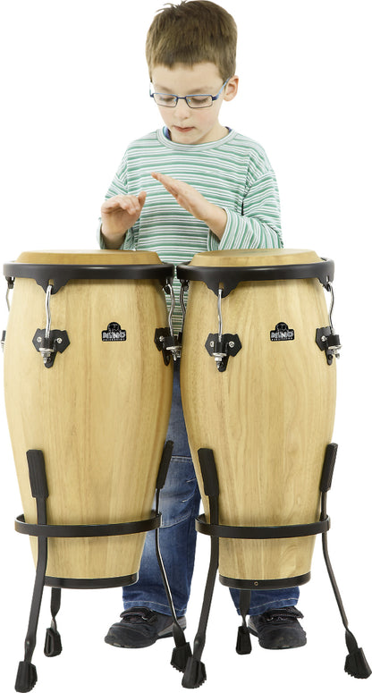 NINO Percussion Wood Conga Set - 8" & 9"