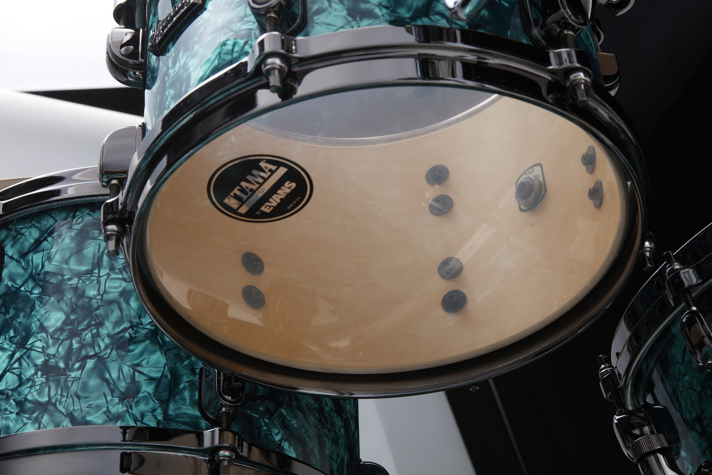 TAMA Starclassic Maple Duracover Wrap Rack Tom 8" x 6" - Turquoise Pearl/Black Nickel HW
