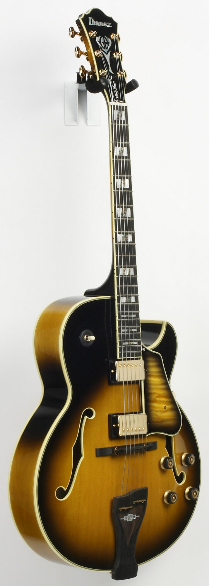 IBANEZ George Benson Signature Hollow Body Guitar 6-String - Vintage Yellow Sunburst + Case MF100C