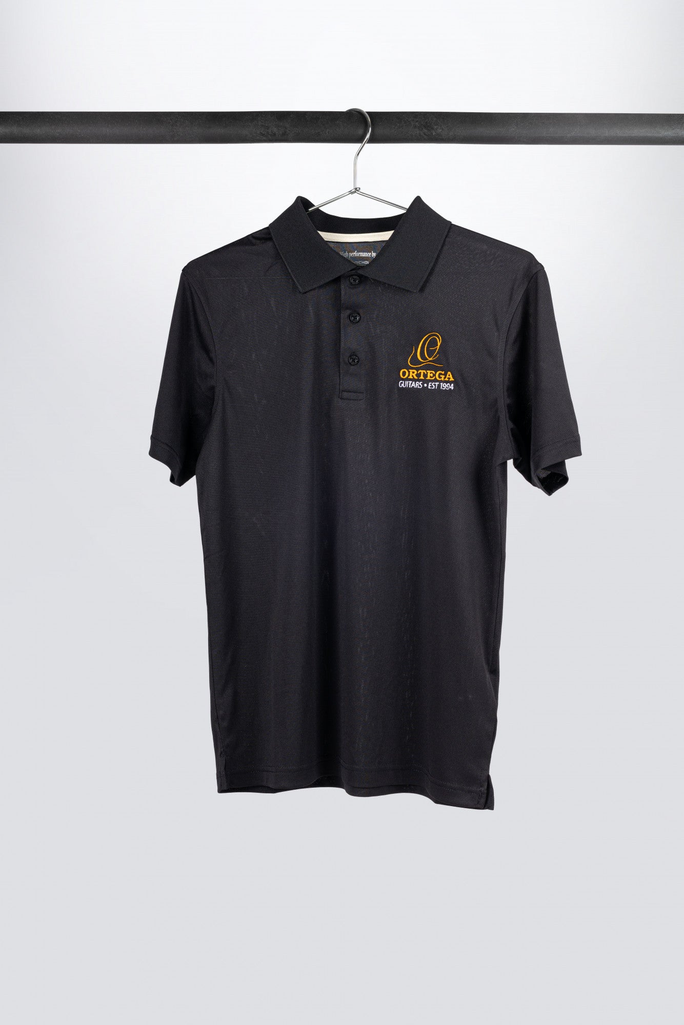 ORTEGA Golf Polo Shirt, Schwarz, bestickt