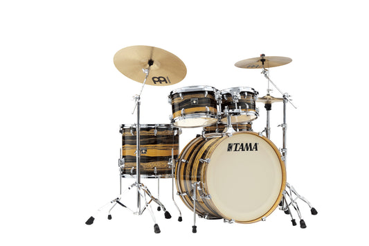 TAMA Superstar Classic Maple Shell Kit 5 teilig - Natural Ebony Tiger Wrap/Chrom HW