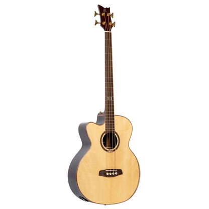 ORTEGA Private Room Series Akustikbass 4 String Medium Hals Preamp Lefty - inkl. eingebautem Armrest, Tasche
