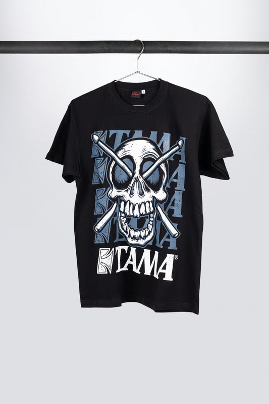 TAMA T-Shirt in schwarz mit Jolly Roger Frontprint