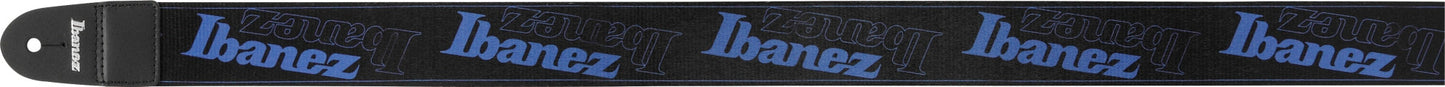 IBANEZ Design Strap - Black/Blue Logos