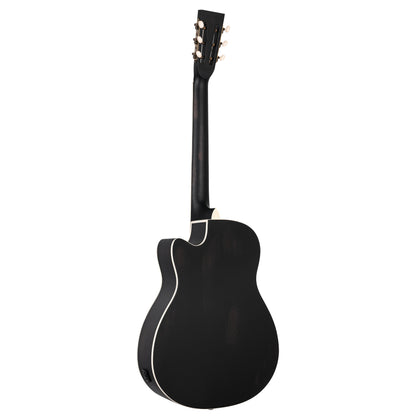 ORTEGA Americana Series Resonatorgitarre  6 String - Distressed Black / Antique Brass HW