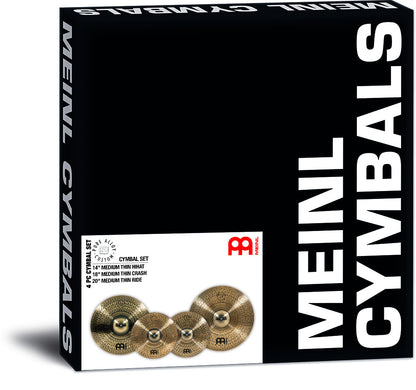 MEINL Cymbals Pure Alloy Custom Cymbal Set - 14” / 18” / 20”