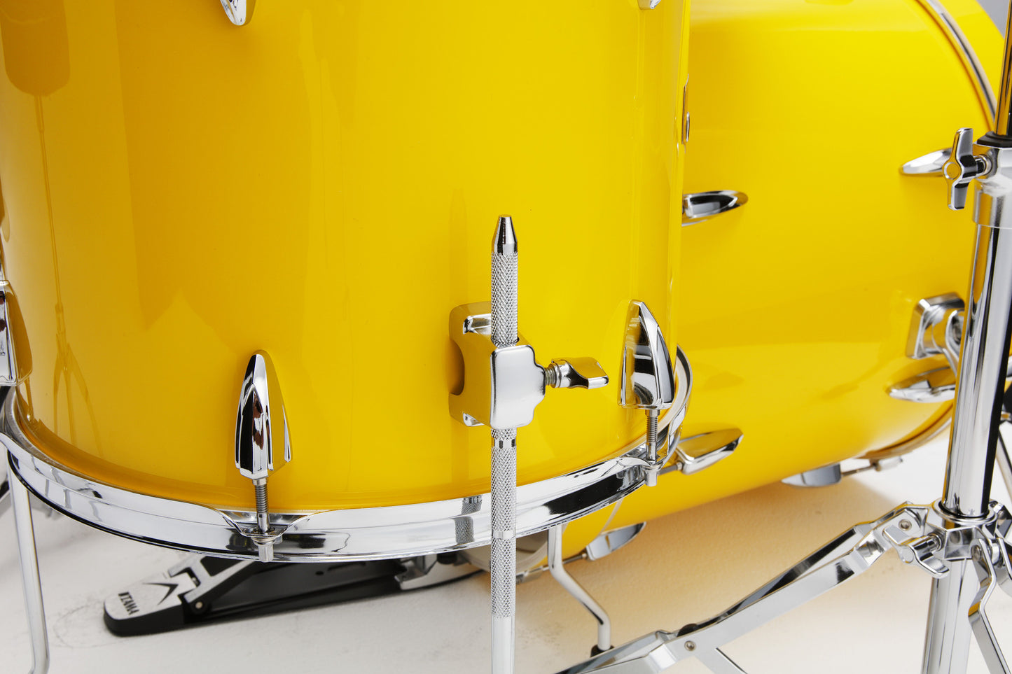 TAMA Imperialstar Drum Set 5 pcs - Electric Yellow/Chrome HW + MEINL Cymbals HCS Cymbal Kit/Stage Master Double-Braced Hardware Kit