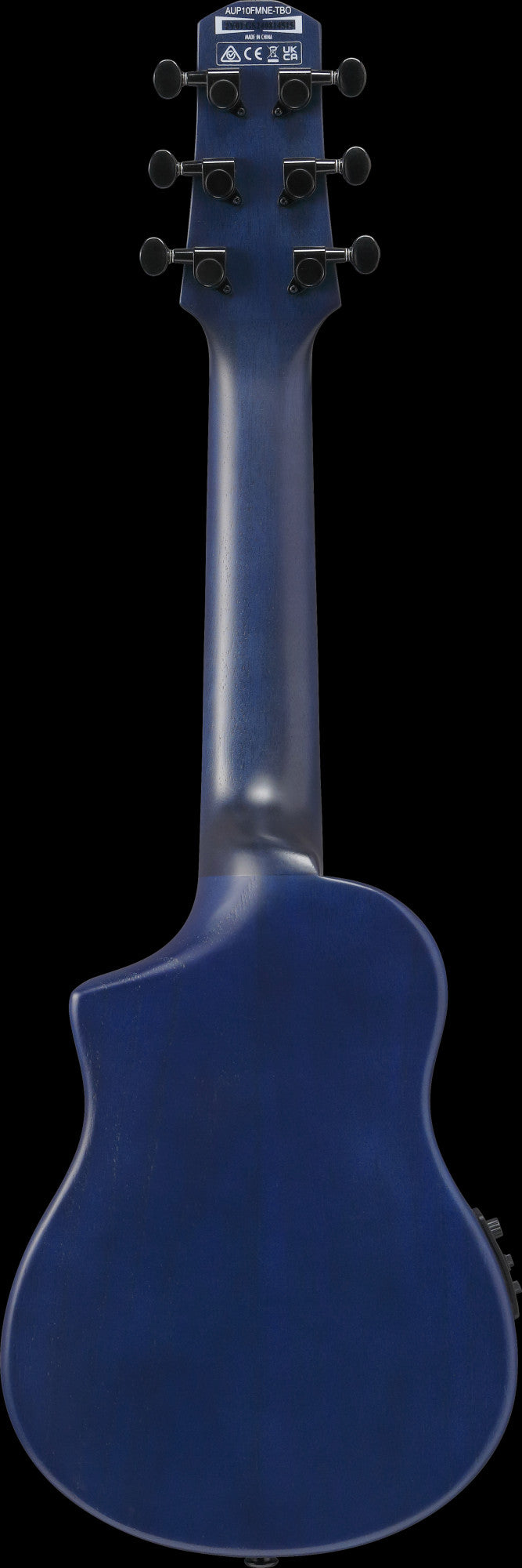 IBANEZ AU Piccolo Gitarre 6-String - Transparent Blue Sunburst Open Pore + Gigbag
