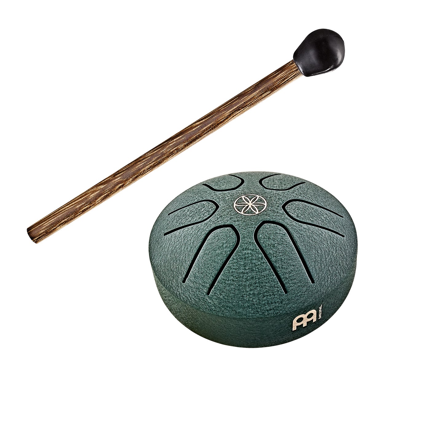 MEINL Sonic Energy 3" Pocket Steel Tongue Drum, A Dur, 6 Töne, 440 Hz, Dunkelgrün, Keim des Lebens