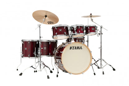TAMA Superstar Classic Drum Set 7 teilig - Gloss Garnet Lacebark Pine/Chrom HW + SM5W Hardware Kit