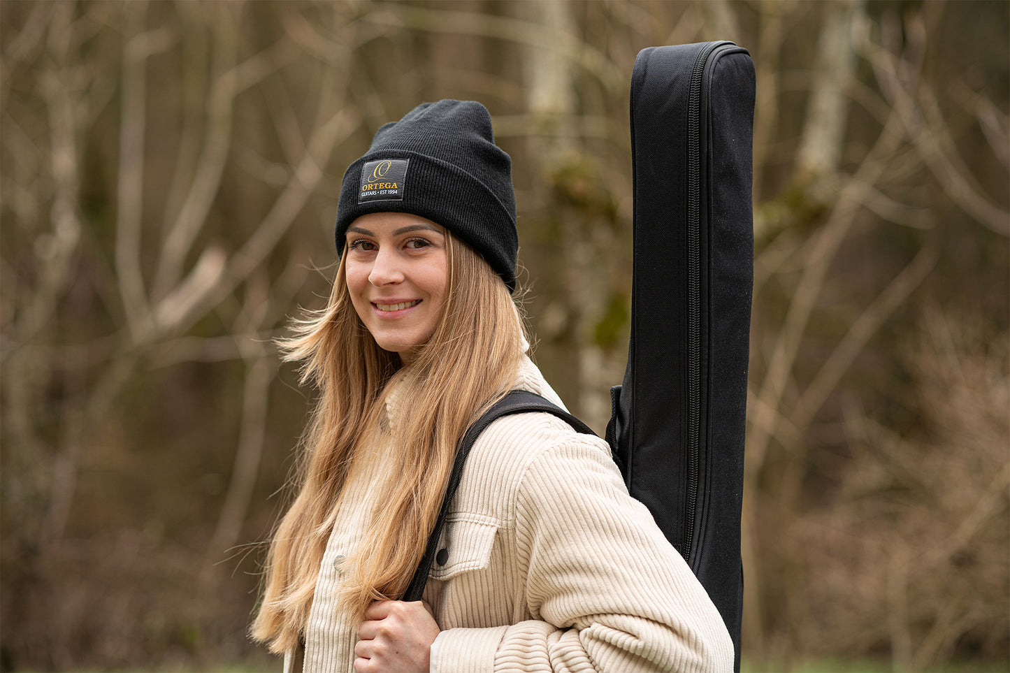 ORTEGA Beanie mit Ortega Logo - schwarz