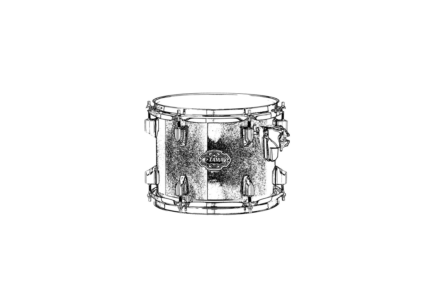 TAMA Concert Tom 10" x 8" - Vintage Antique Maple/Chrom HW