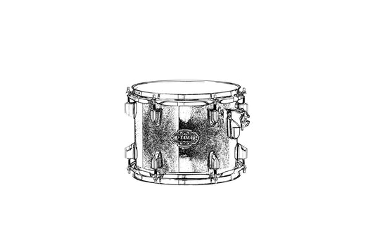TAMA Concert Tom 10" x 8" - Vintage Antique Maple/Chrom HW