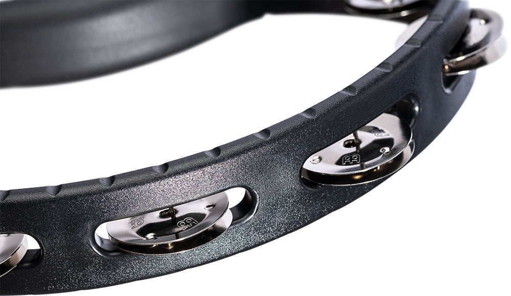 MEINL Percussion Headliner® Series Molded ABS Single-Row Tambourine - Black