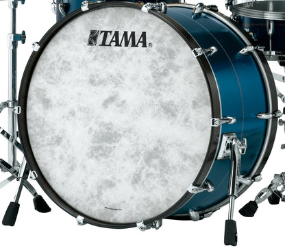 TAMA STAR Bubinga Bass Drum 22" x 18" - Satin Blue Metallic/Chrome HW/Drum Hoop Matched/with Inlay (outside)