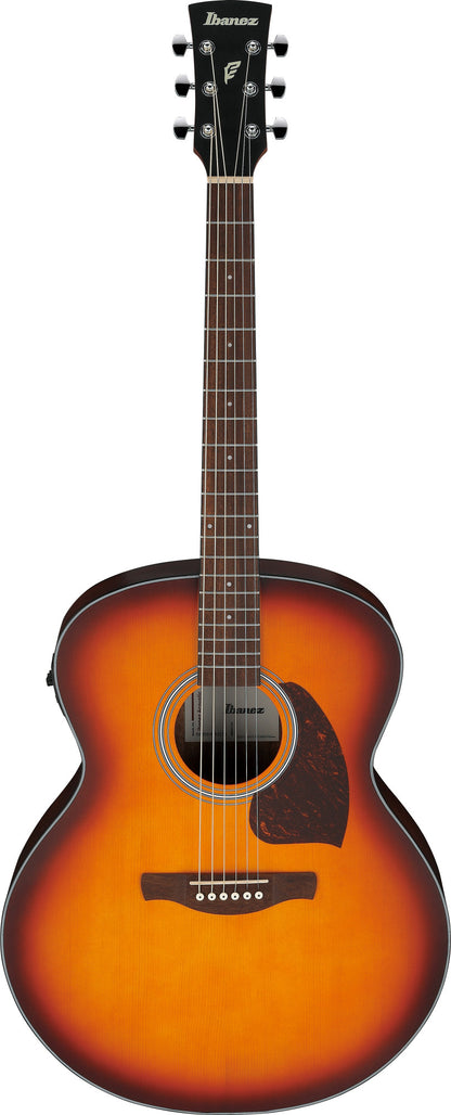 IBANEZ PJ Akustikgitarre 6-String - Open Pore Vintage Amber Sunburst Decke, Open Pore Natural Boden & Zargen