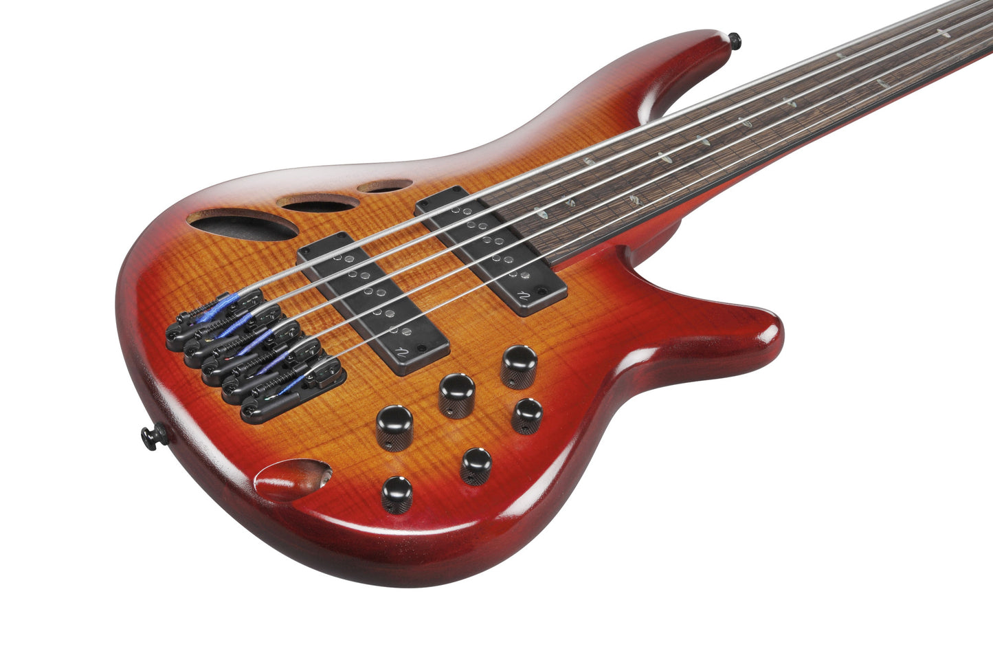 IBANEZ Bass Workshop SR Electric Bass 5-String Fretless - Brown Topaz Burst Low Gloss