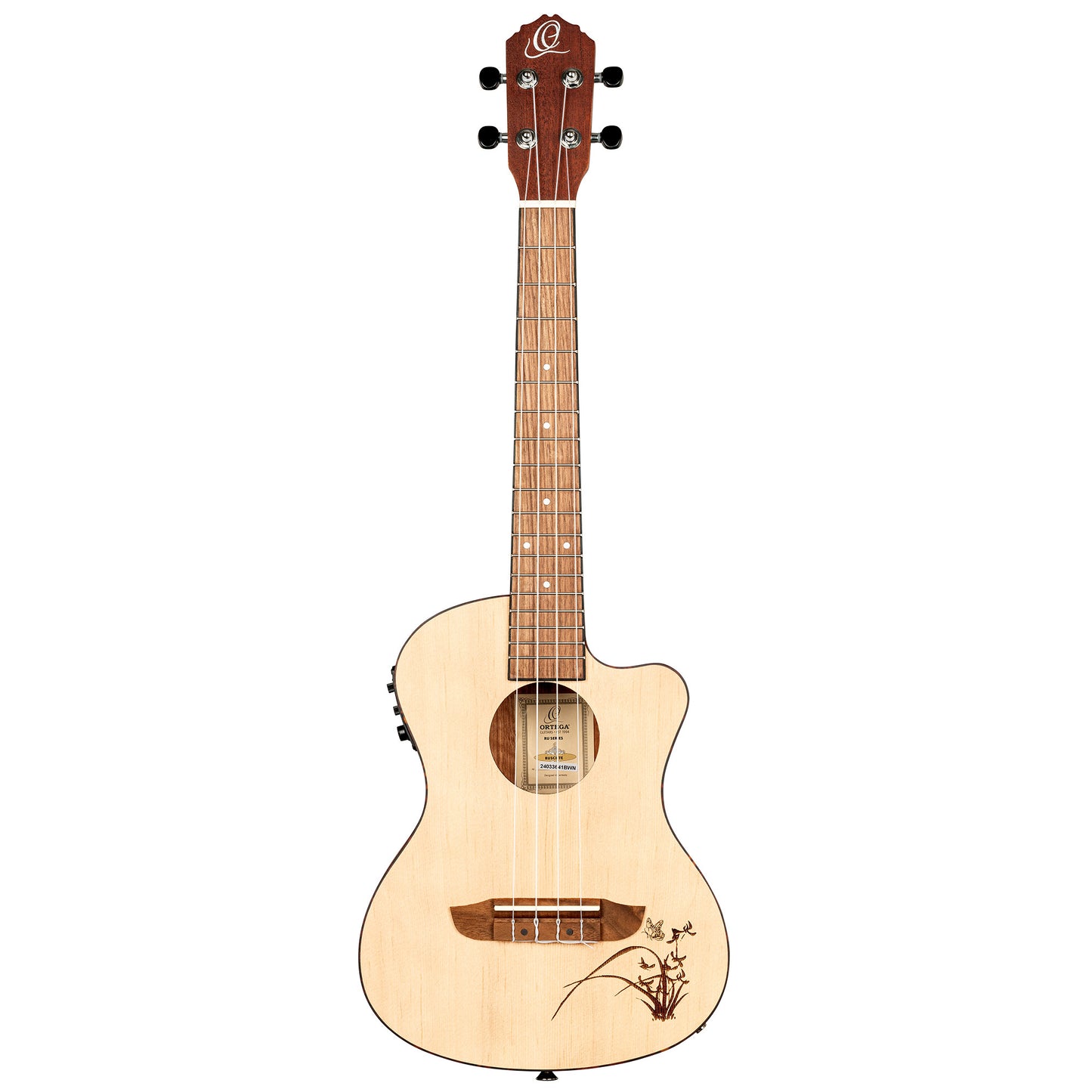 ORTEGA Bonfire Series Preamp Tenor Ukulele 4 String - Spruce/Sapele Natural