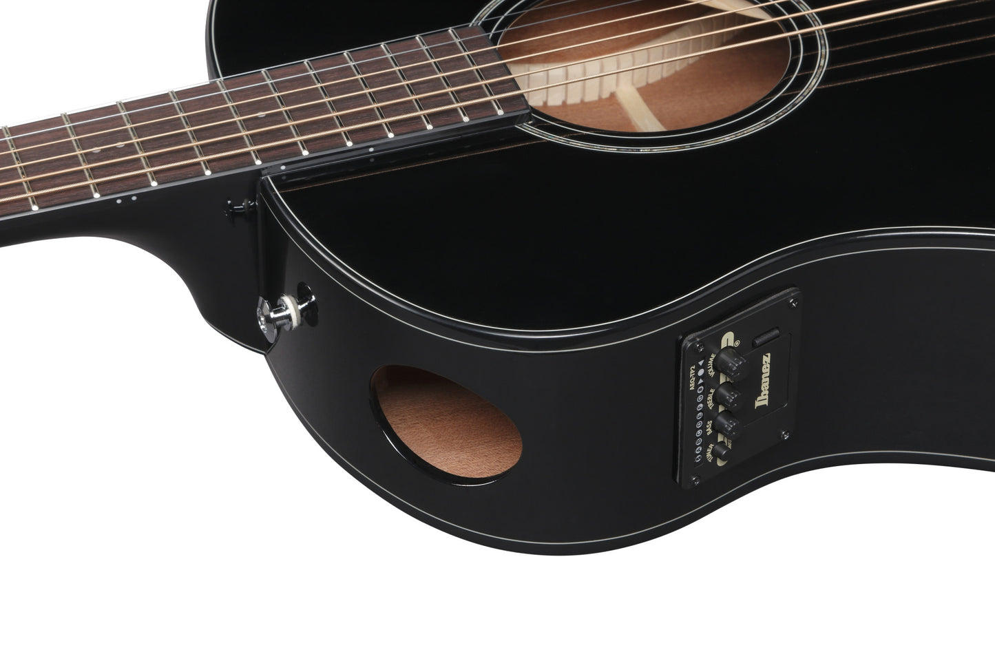 IBANEZ Advanced Acoustic AAM Acoustic Guitar 6-String - Black High Gloss