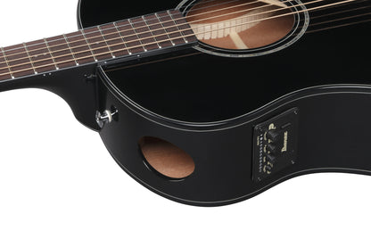 IBANEZ Advanced Acoustic AAM Acoustic Guitar 6-String - Black High Gloss