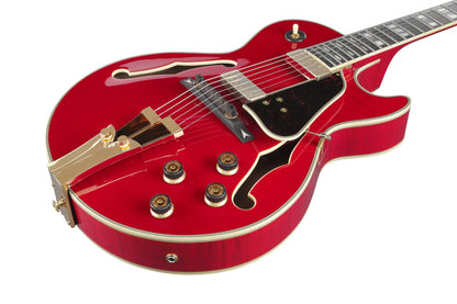 IBANEZ George Benson Signature Hollow Body Guitar 6-String  - Sapphire Red + Case