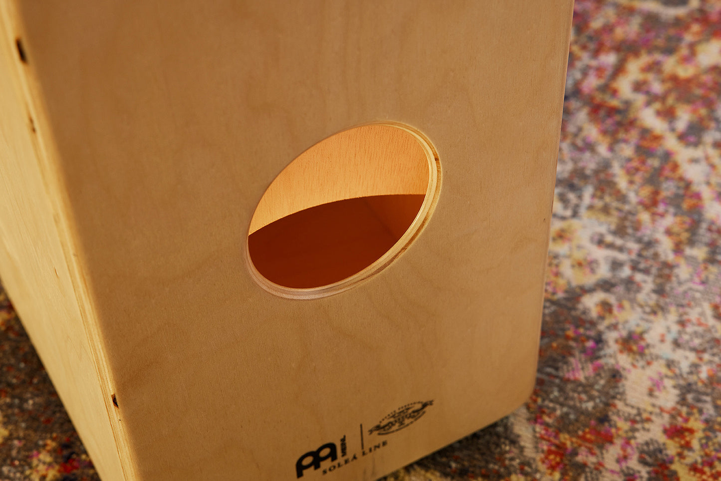 MEINL Percussion Artisan Edition Series String Cajon Soleá Line - Dark Red Burst
