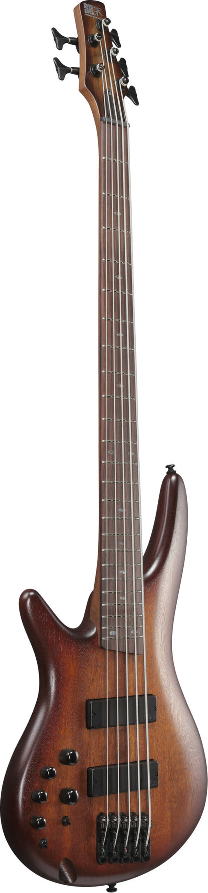 IBANEZ SR E-Bass 5-String Lefty - Mahogany Brown Burst Low Gloss