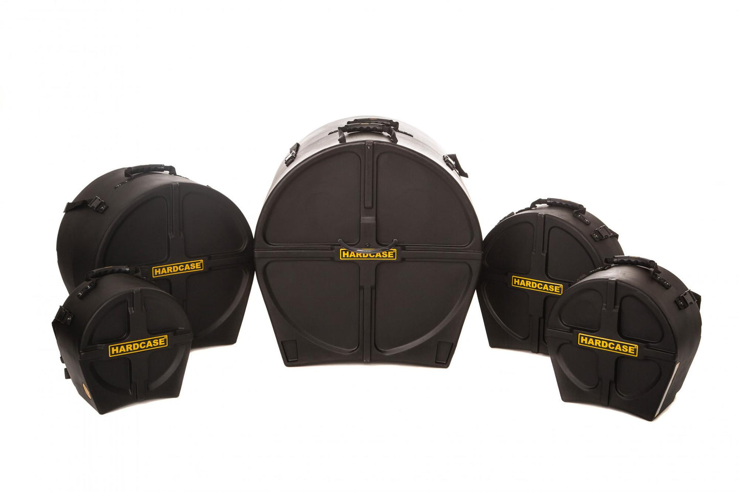 HARDCASE Rock/Fusion Case Set 3 - 22“ Bass Drum, 10“ Tom, 12“ Tom, 16“ Floor Tom, 14“ Snare Drum / Schaumstoffpads