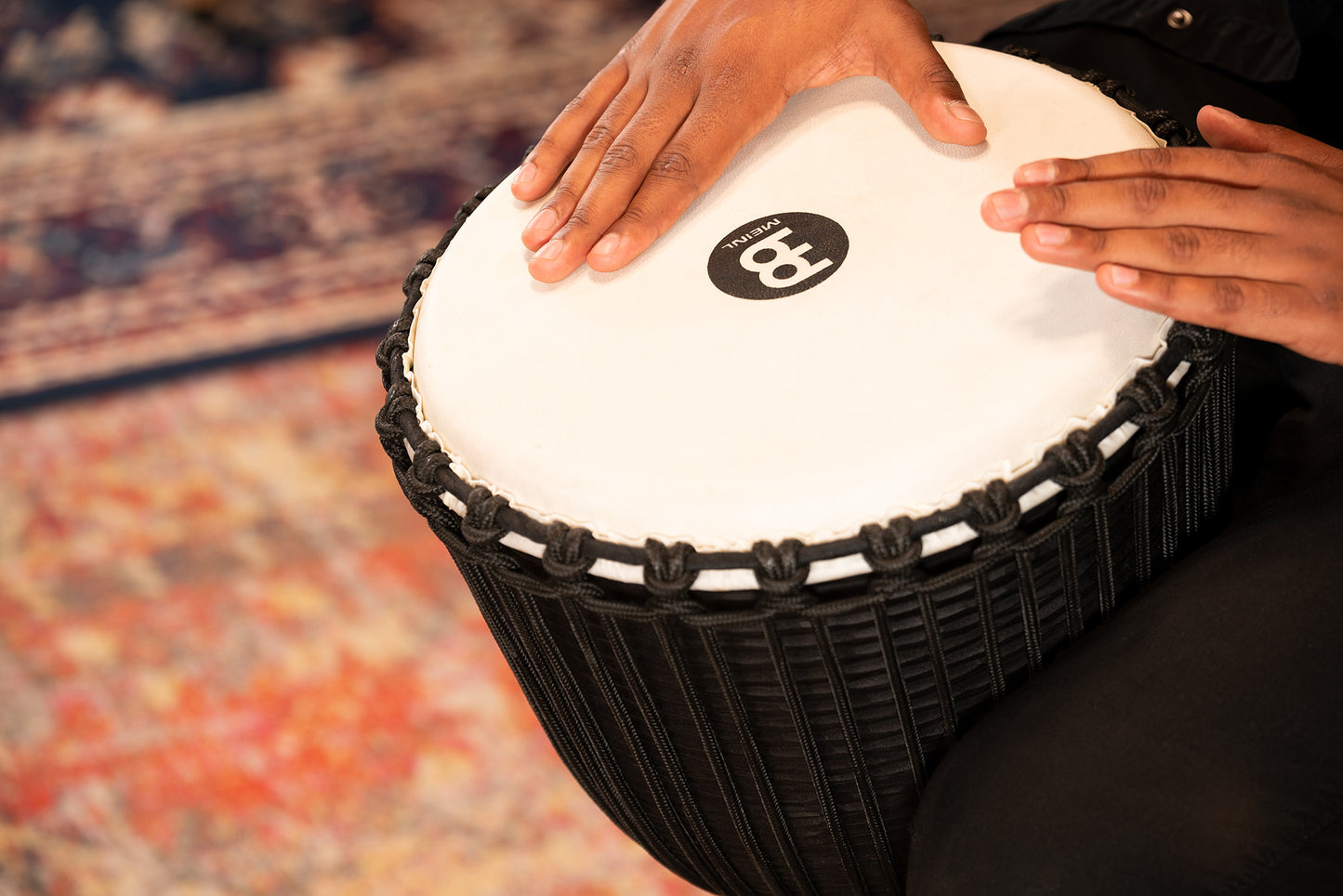 MEINL Percussion Headliner Rope Tuned Black River Series Djembe - 13"