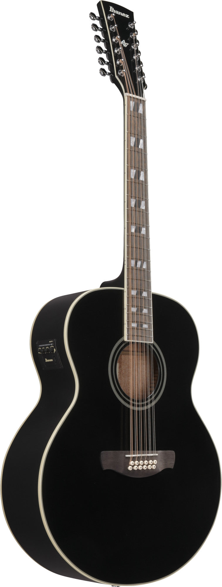 IBANEZ Artwood AJ Acoustic Guitar12-String - Black High Gloss