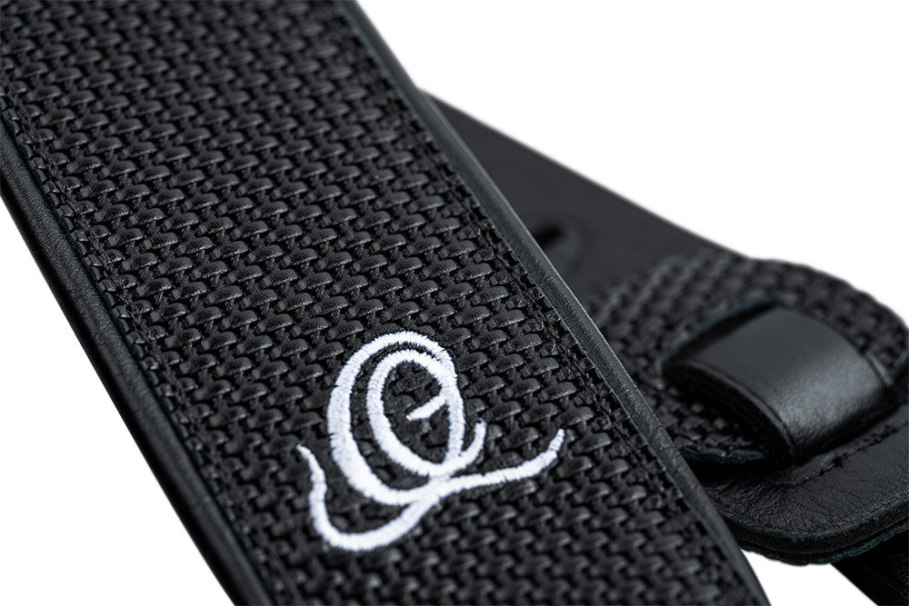 ORTEGA Echtledergitarrengurt - Black Braid