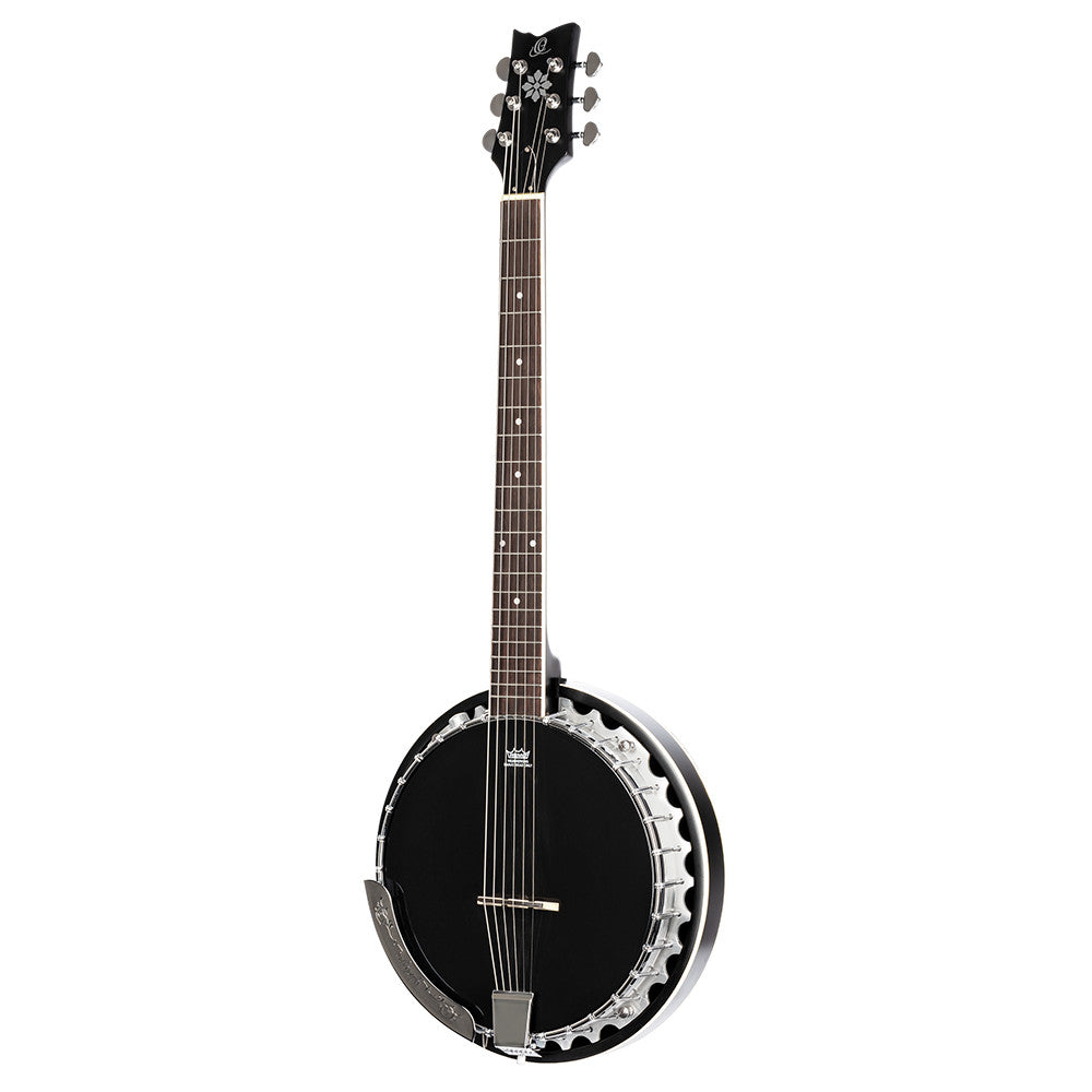 ORTEGA Raven Serie Banjo 6 String - Mahogany Black + Bag