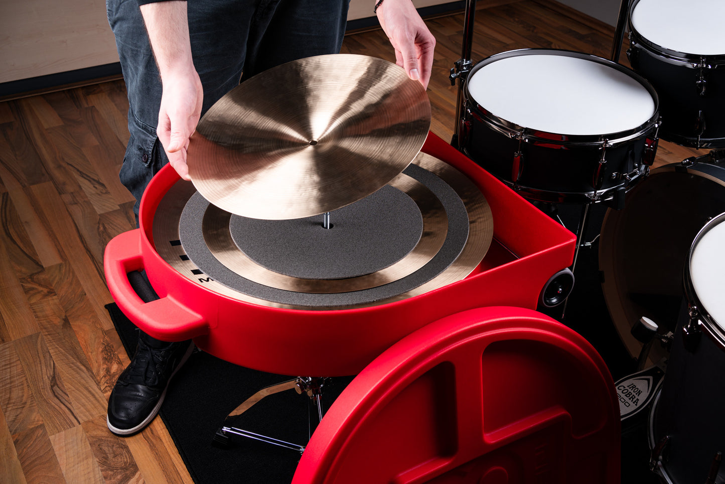 MEINL Cymbals Pro Cymbal Case Trolley 22" - Red
