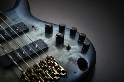 IBANEZ Prestige SR E-Bass 5-String - Ghost Fleet Blue Burst + Koffer